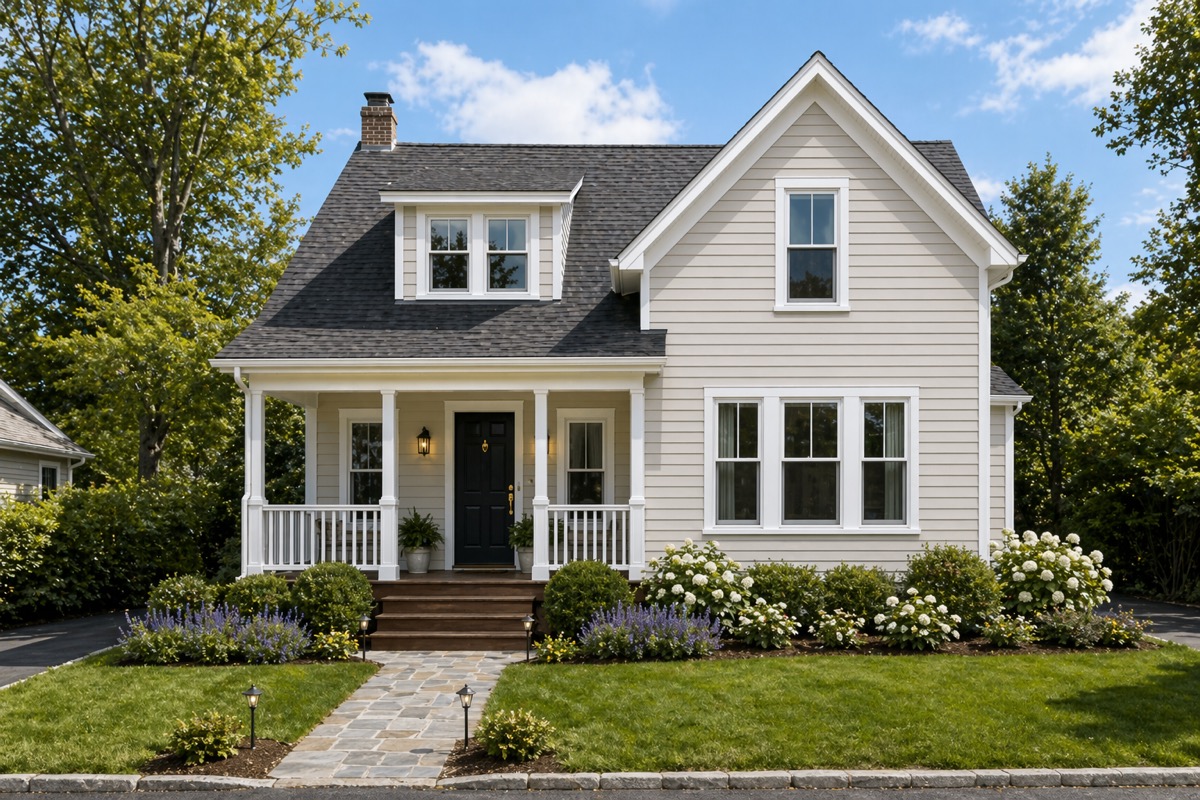 Renovated residential property exterior